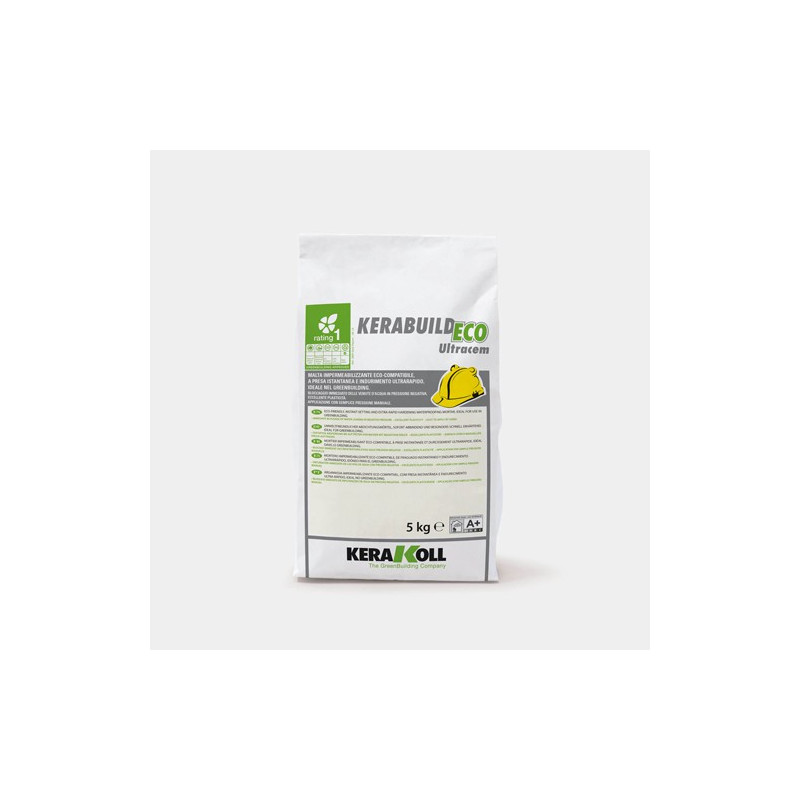Kerabuild Eco Ultracem, 5 kg, greitai kietejantis hidroizoliacinis remontinis misinys