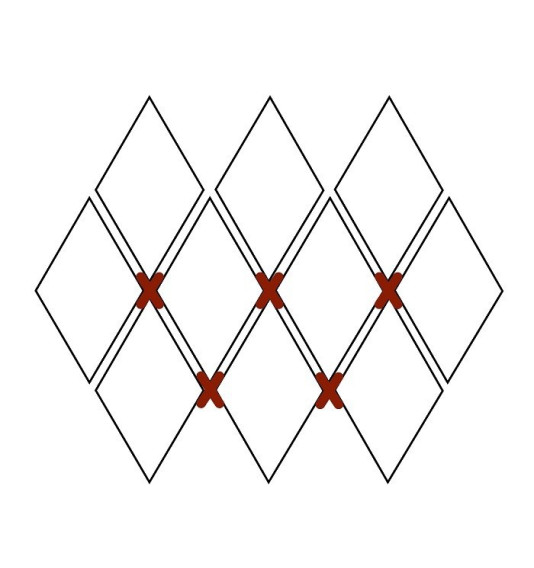 Kryžiukai plytelių tarpams, šešiakampėms (200 vnt), 2 mm