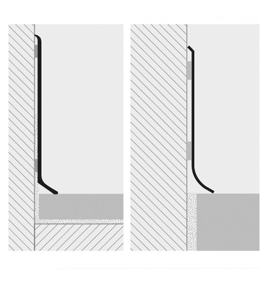 Grindjuostė, anoduoto aliuminio, h 80 mm, L 2,0 m