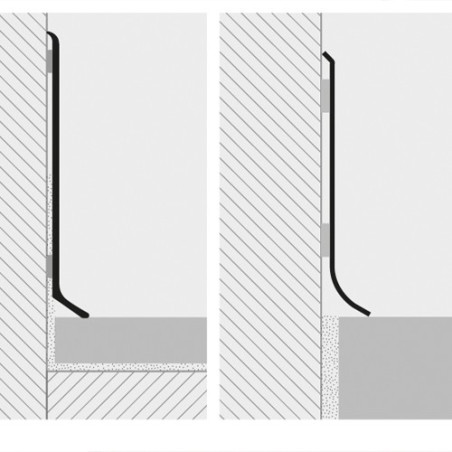 Grindjuostė, anoduoto aliuminio, h 80 mm, L 2,0 m