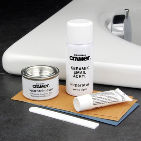 Cramer REPAIR-KIT, keramikos, emalio, atstatymo rinkinys, baltas