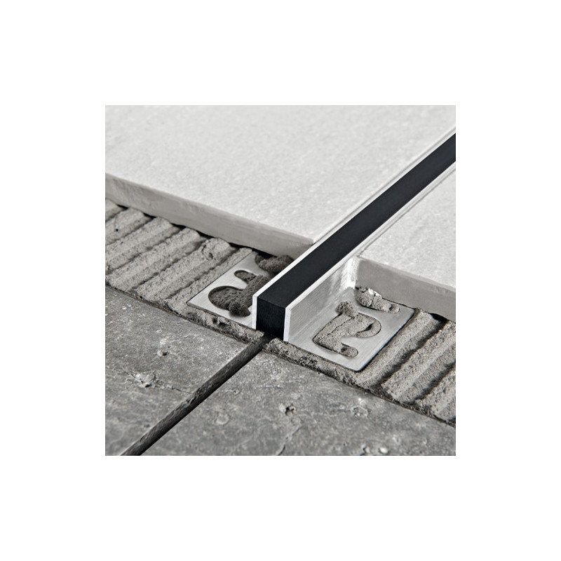 Profilis, aliuminis naturalus, deformacinis, juodas intarpas, h 20 mm, L 2,7 m