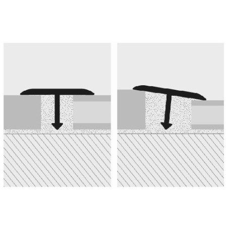 Profilis, aliuminis anoduotas, pilkas, h 14 mm, L 0.9 m