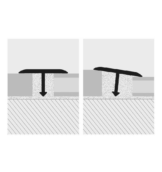 Profilis, aliuminis anoduotas, pilkas, h 20 mm, L 2,7 m