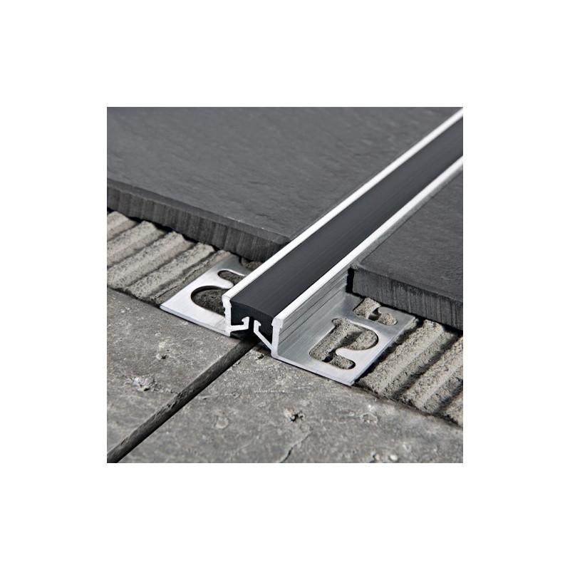 Profilis, aliuminis naturalus, deformacinis, juodas intarpas, h 12,5 mm, 2,5 m