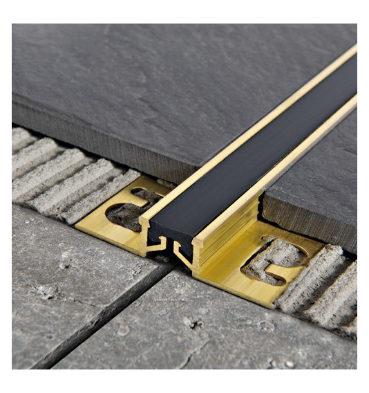 Profilis deformacinis, žalvaris, juodas intarpas, h 30 mm, 2,5 m