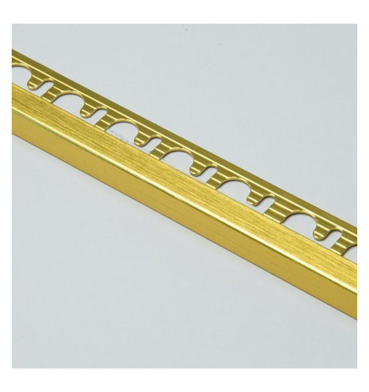 Profilis, aliuminis anoduotas, auksinis, šveistas, h 8 mm, L 2,7 m