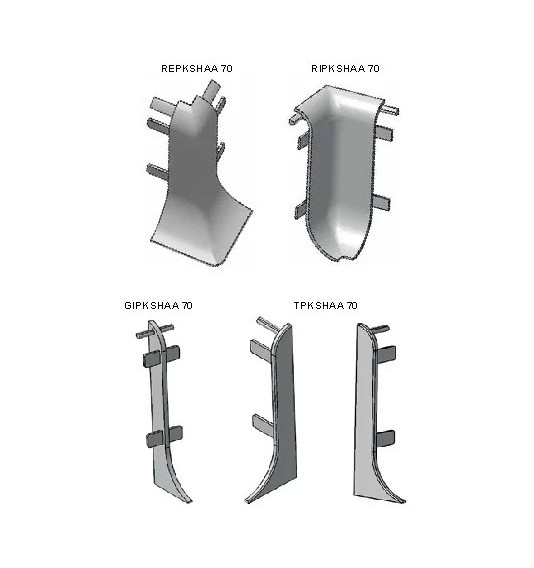 Grindjuostė, anoduoto aliuminio, h 70 mm, L 2,0 m