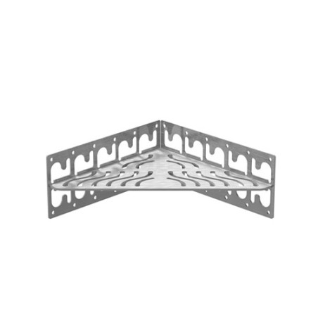 PROSHELF vonios kambario lentyna, perforuota, trikampio formos, nerudijantis plienas, 221 mm x 300 mm