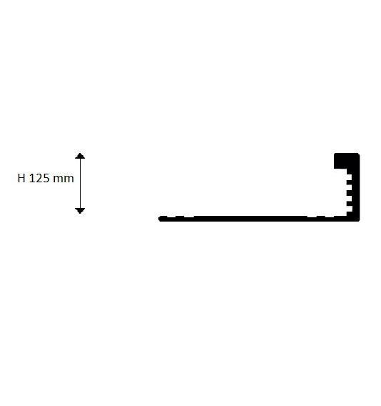 Profilis, aliuminis anoduotas, auksinis, h 12.5mm, L 2.7m