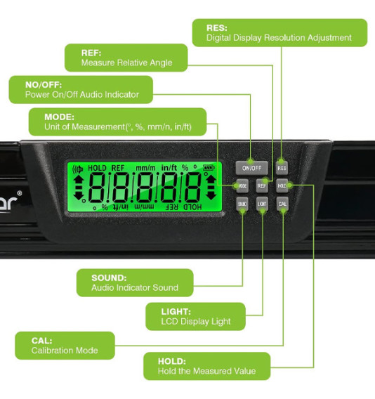 Huepar Digital Sleeper, 610 mm, 1 gab.