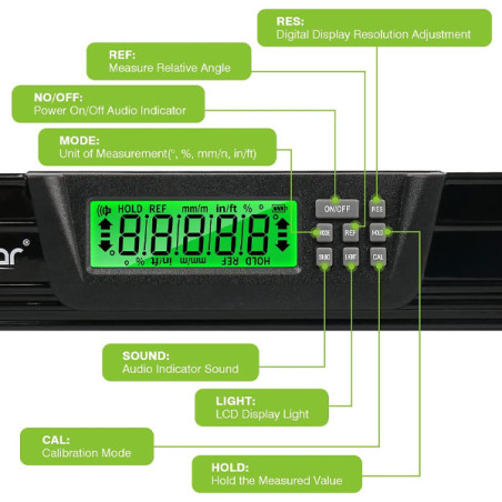 Huepar Digital Sleeper, 610 mm, 1 gab. | bloksana-mrinstrumenti | NMF Home