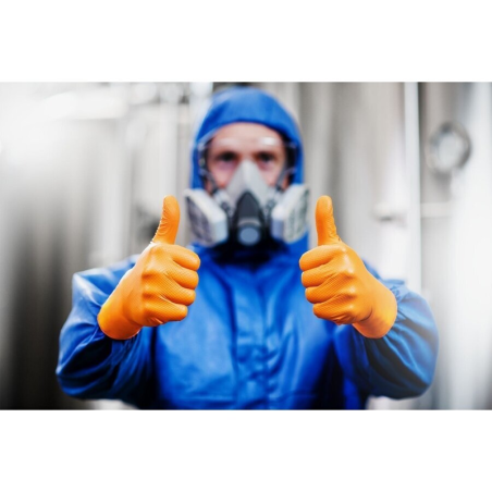 Nitrila cimdi, M izmērs, oranži, 50 gab. | aizsardzbas-rtbas-instrumenti | NMF Home