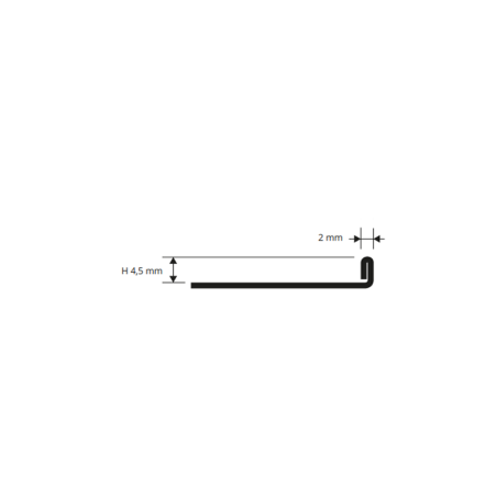 Profils, nerūsējošais tērauds, skrubis, h 4.5 mm, L 2.7 m | profili-sienam | NMF Home