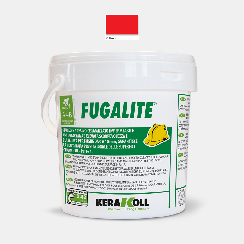 Fugalite Eco 21 sarkans, 3 kg epoksīda špakteles