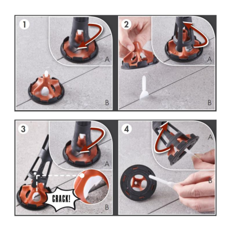 Gludināšanas sistēmas komplekts, VITEXPRESS instruments (1 gab.), VITE skavas (300 gab.) un VITE augšējā daļa (100 gab.), 3-15 m | gludinasanas-sistma | NMF Home