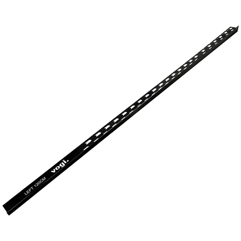 Dušas profils, melns, nerūsējošais tērauds, kreisais, 1,5 m