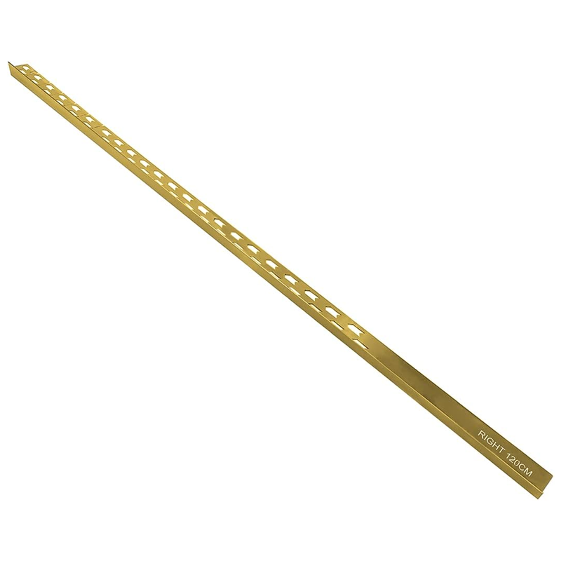 Dušas profils, zelta, nerūsējošais tērauds, labās puses, 1,2 m