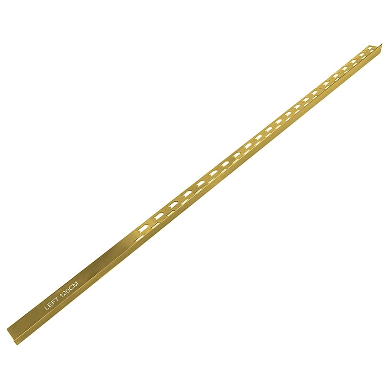 Dušas profils, zelta krāsā, nerūsējošais tērauds, kreisā puse, 1,2 m