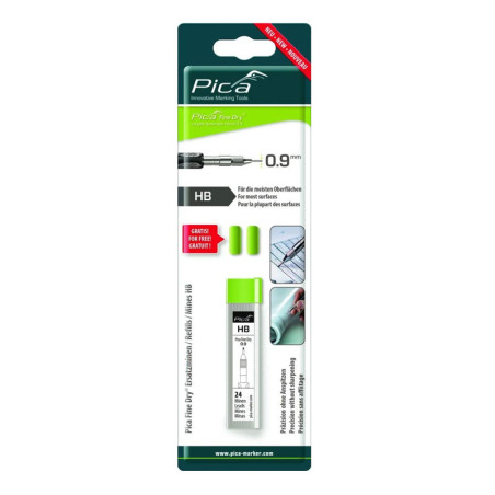 Pica Fine Dry Refills, grafīts (nomaināmas uzpildes), 24 gab. | profesionalie-markieri | NMF Home