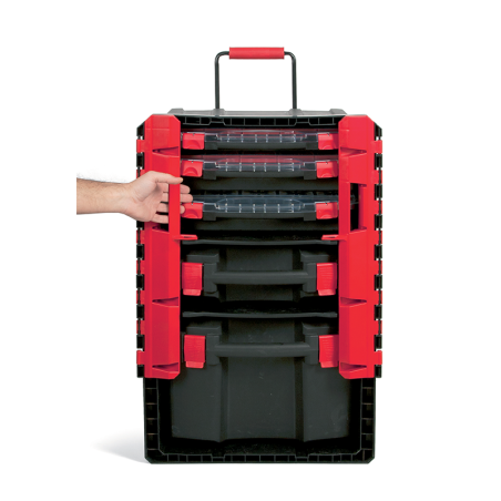 Modulāra instrumentu kaste ar riteņiem, piecu daļu Nr. 59, 500 x 410 x 770 mm | palginstrumenti | NMF Home