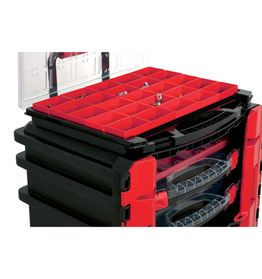 Modulāra instrumentu kaste ar riteņiem, piecu daļu Nr. 59, 500 x 410 x 770 mm