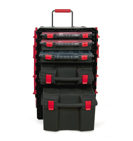 Modulāra instrumentu kaste ar riteņiem, piecu daļu Nr. 59, 500 x 410 x 770 mm