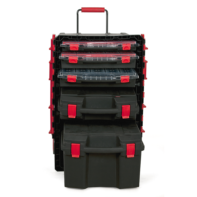 Modulāra instrumentu kaste ar riteņiem, piecu daļu Nr. 59, 500 x 410 x 770 mm