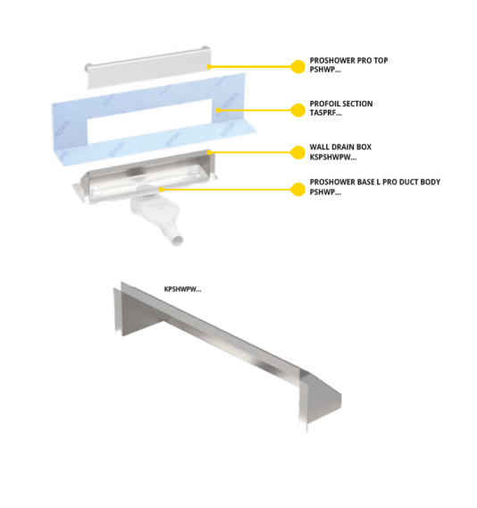 PROSHOWER WALL DRAIN sienas...