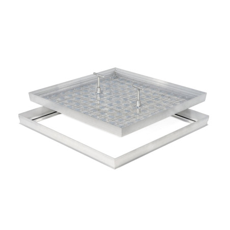Grīdas ugunsdzēsības uzpildāmās durvis lielām slodzēm PRO+BS, h 75 mm, no 435x435 mm līdz 1135x1135mm | revizijas-lukas-gridai | NMF Home