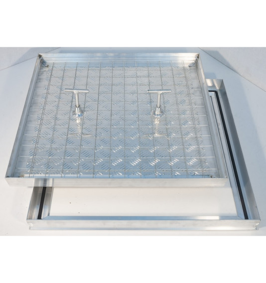 Grīdas ugunsdzēsības uzpildāmās durvis lielām slodzēm PRO+BS, h 75 mm, no 435x435 mm līdz 1135x1135mm