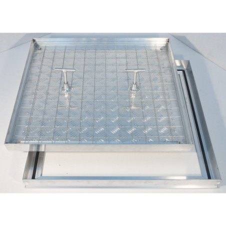 Grīdas ugunsdzēsības uzpildāmās durvis lielām slodzēm PRO+BS, h 75 mm, no 435x435 mm līdz 1135x1135mm | revizijas-lukas-gridai | NMF Home