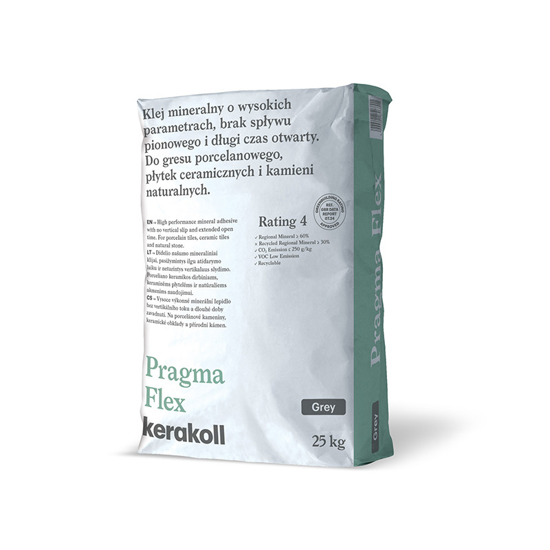 Kerakoll Pragma Flex (pelēks), 25 kg, minerālā elastīgā līme C2TE