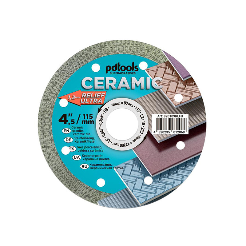 Dimanta asmens RELIEF ULTRA, sausai/mitrai griešanai, Ø115 mm, 22,2 mm