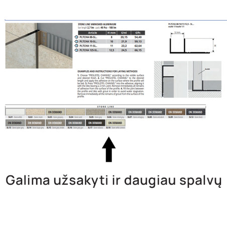 Profils, anodēts alumīnijs, pulēts hromēts, h 10 mm, L 2,7 m | vannasistabas-profili | NMF Home