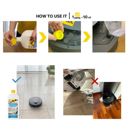 FILA ROBOSHINE 1 l, tīrīšanas līdzeklis robotizētiem putekļsūcējiem/smēpjiem | trsanas-ldzekli | NMF Home
