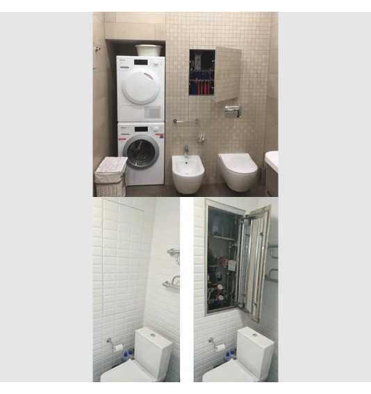 Alumīnija durvju korpuss, retrofit N (bezšuvju), 500x500x12,5 mm