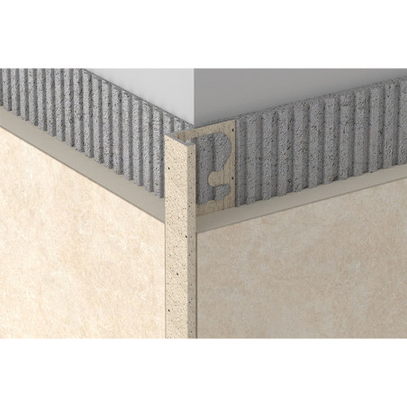 Profils, anodēts alumīnijs, Stone Cream, h 10 mm, L 2,7 m | profili-sienam | NMF Home