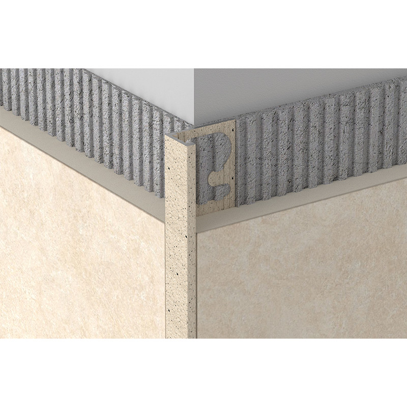 Profils, anodēts alumīnijs, Stone Cream, h 12,5 mm, L 2,7 m