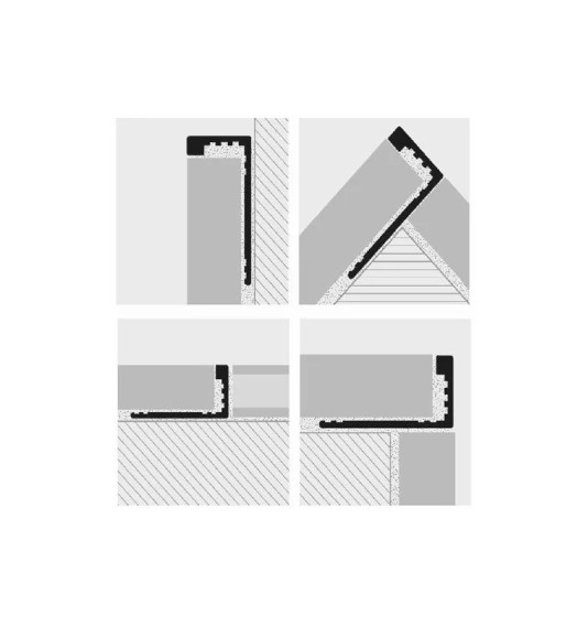 Profils, anodēts alumīnijs, Stone Cream, h 12,5 mm, L 2,7 m