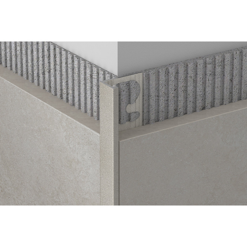 Profils, anodēts alumīnijs, Stone Cristal, h 12,5 mm, L 2,7 m