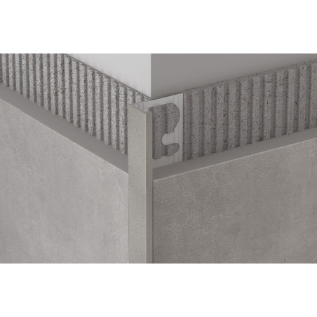 Profils, anodēts alumīnijs, Stone Oyster, h 12,5 mm, L 2,7 m | profili-sienam | NMF Home