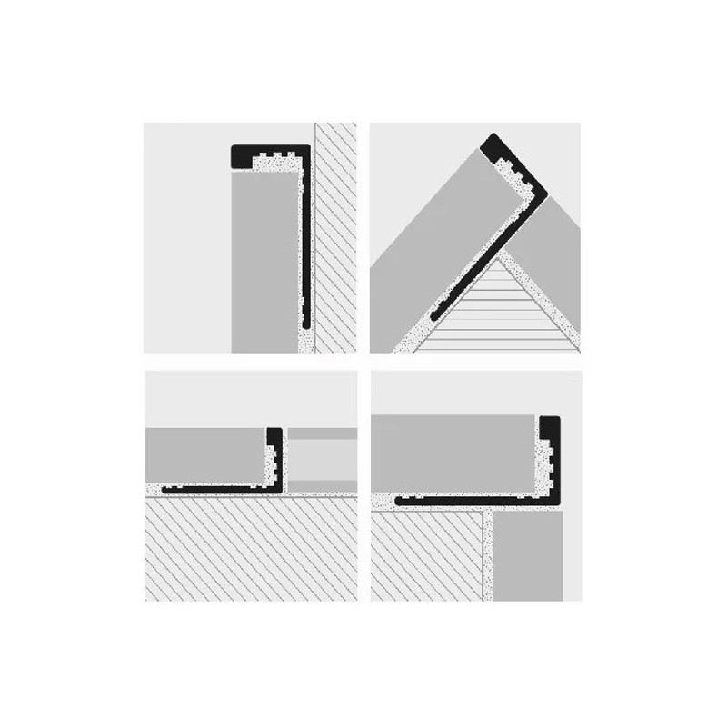 Profils, anodēts alumīnijs, Stone Cristal, h 10 mm, L 2,7 m