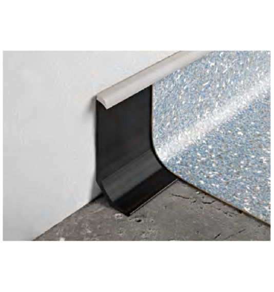 PVC melna grīdlīstes 80 mm,...