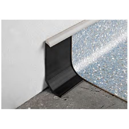 PVC melna grīdlīstes 80 mm, L 2,5 m, 1 gab. | grdlstes | NMF Home