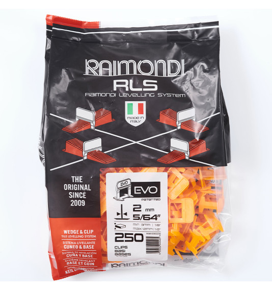 Gludināšanas sistēmas skavas, Raimondi EVO, 2 mm, 3–12 mm (250 gab.)