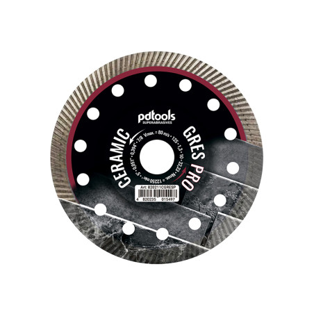 Dimanta disks CERAMICS GRES PRO, sausai/mitrai griešanai, Ø125 mm, 22,2 mm | superturbo-diski | NMF Home
